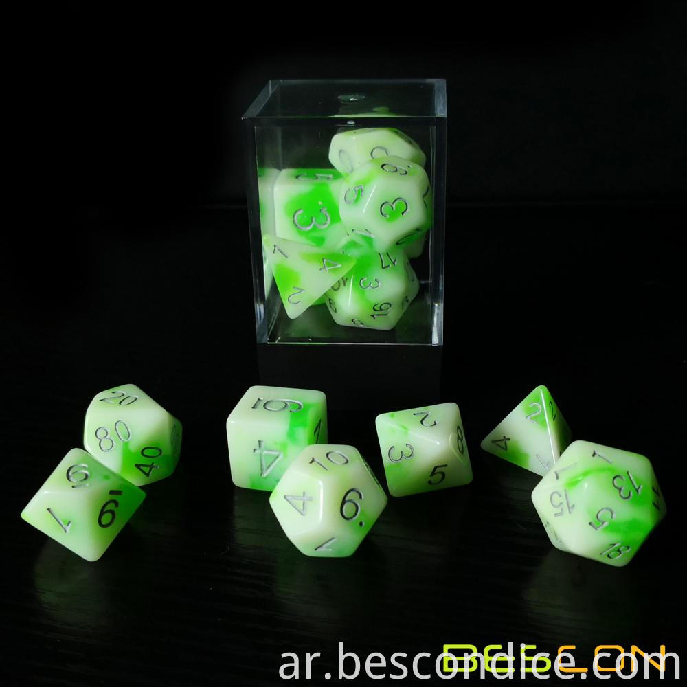 Luminous Jade Game Dice Set 6